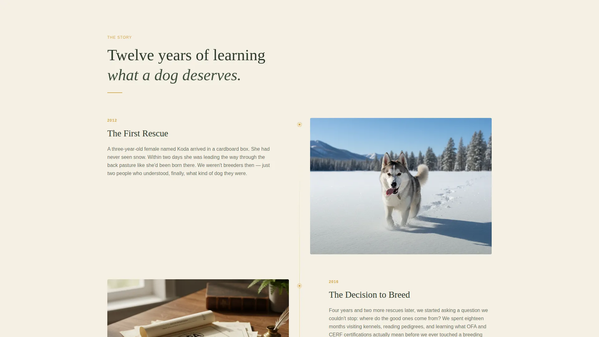 Artisan Siberian Husky Breeder Landing Page Template