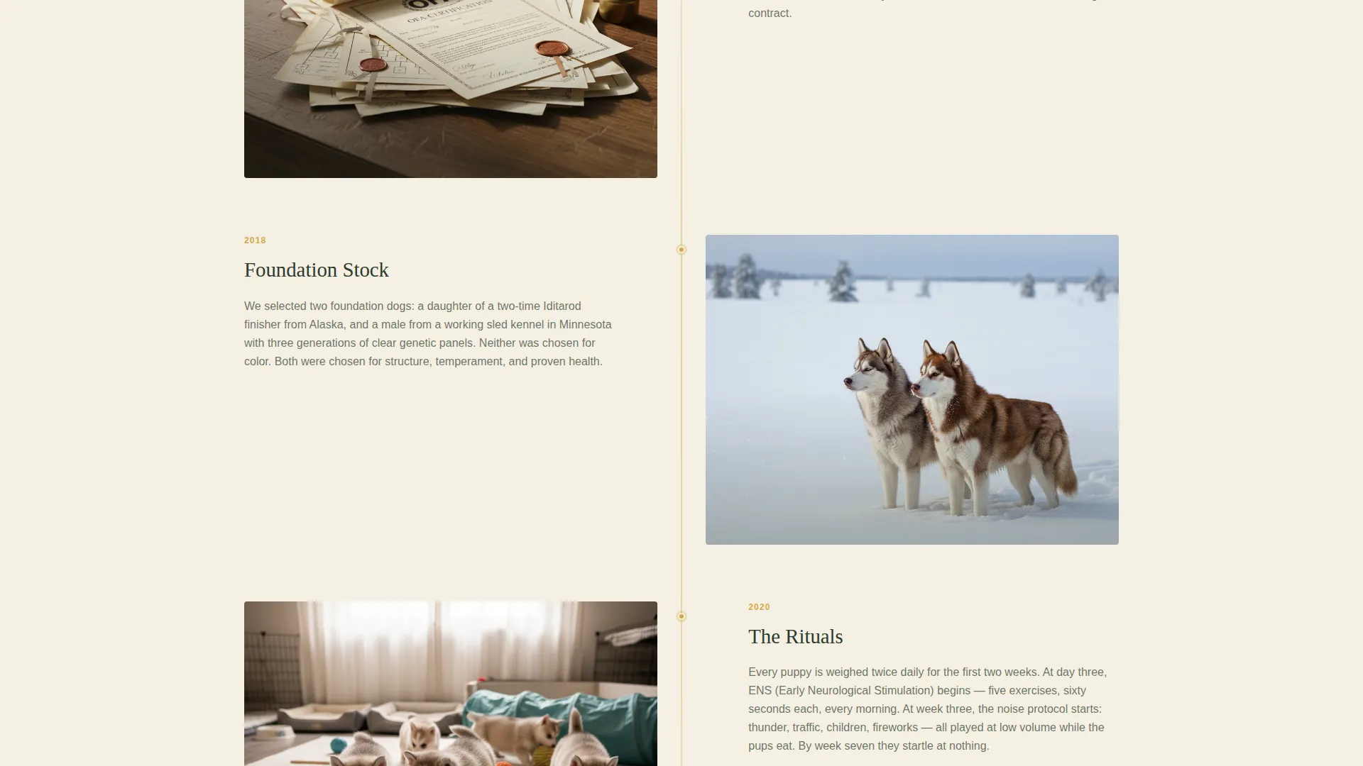 Artisan Siberian Husky Breeder Landing Page Template