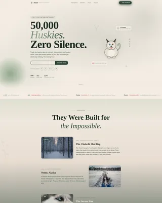 Siberian Husky Community Landing Page Template