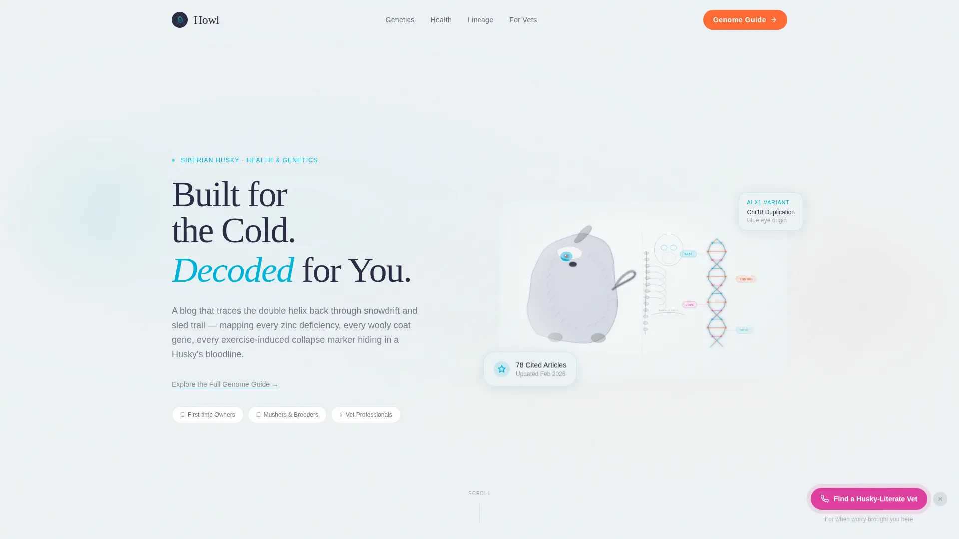 Siberian Husky Health & Genetics Blog Landing Page