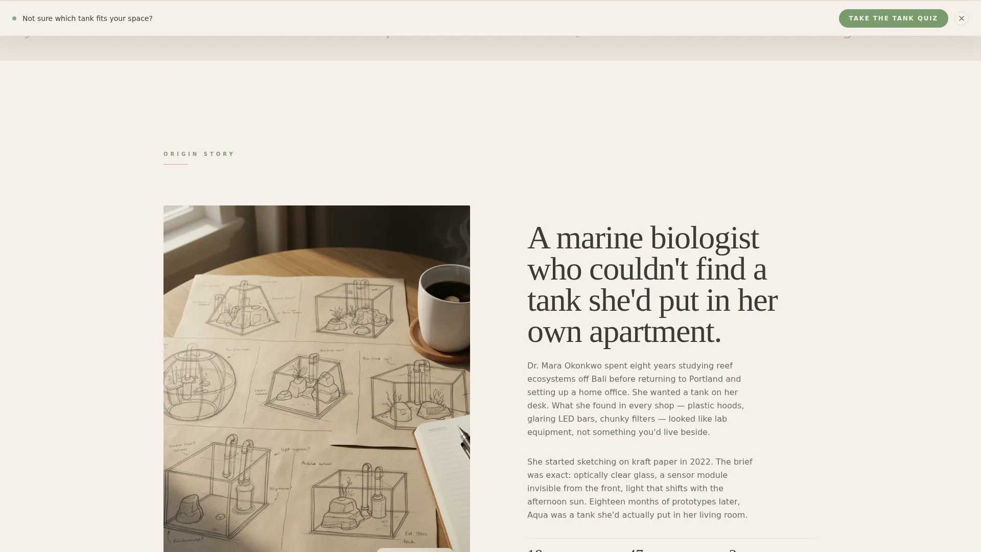 Smart Fish Tank Landing Page Template