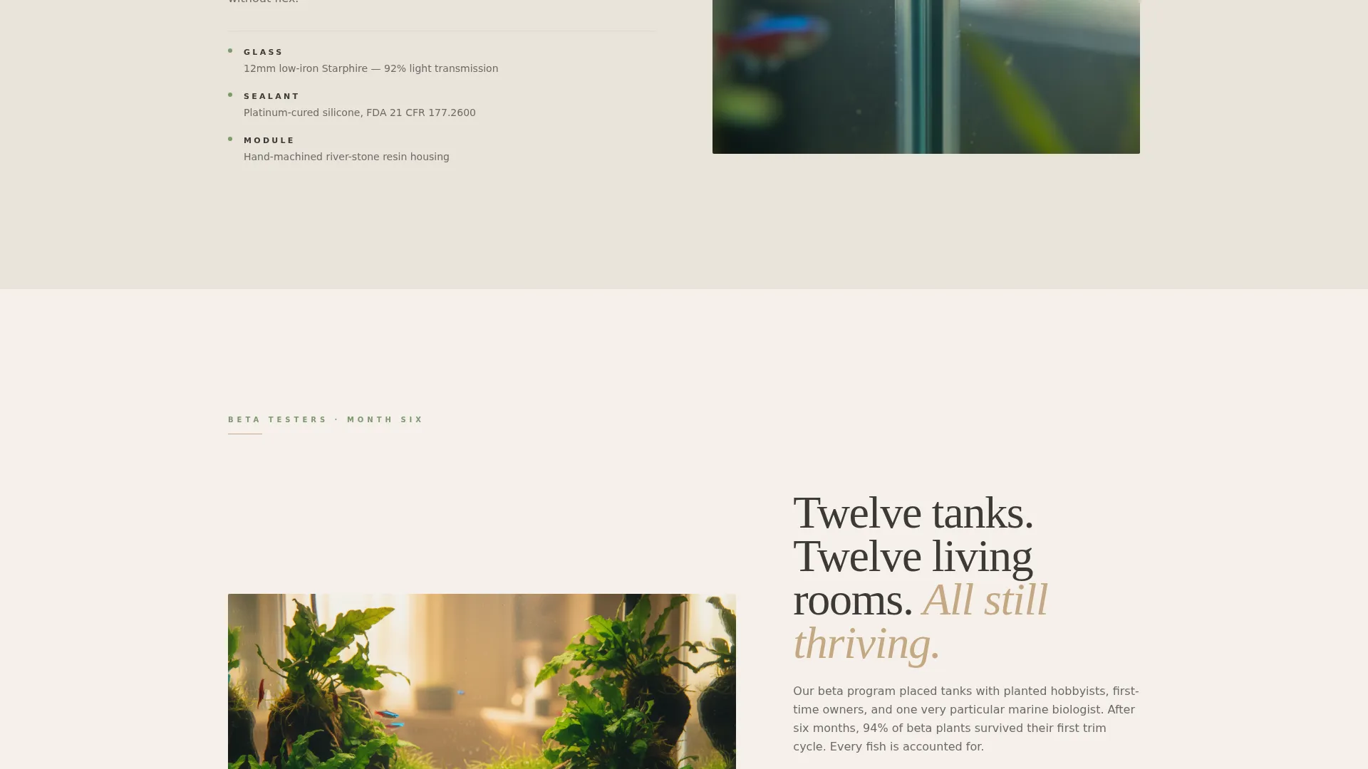Smart Fish Tank Landing Page Template