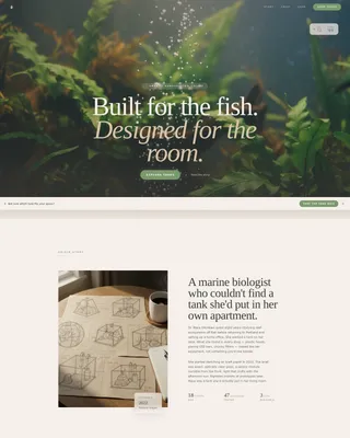 Smart Fish Tank Landing Page Template