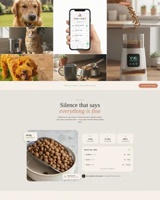 Smart Pet Feeder Landing Page Template