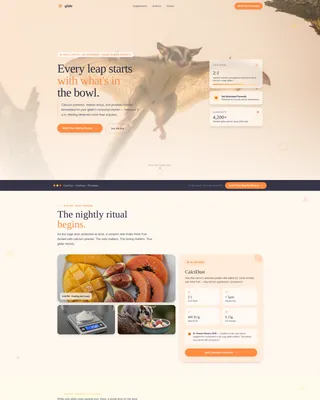 Sugar Glider Supplement Landing Page Template