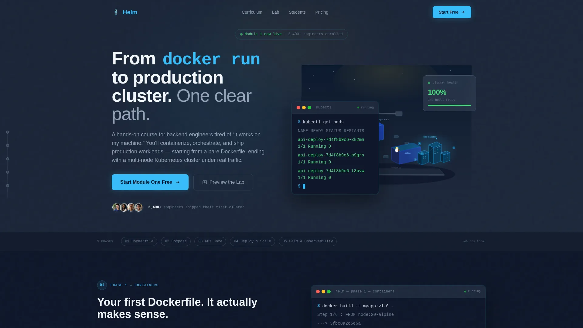 Docker & Kubernetes Course Landing Page Template