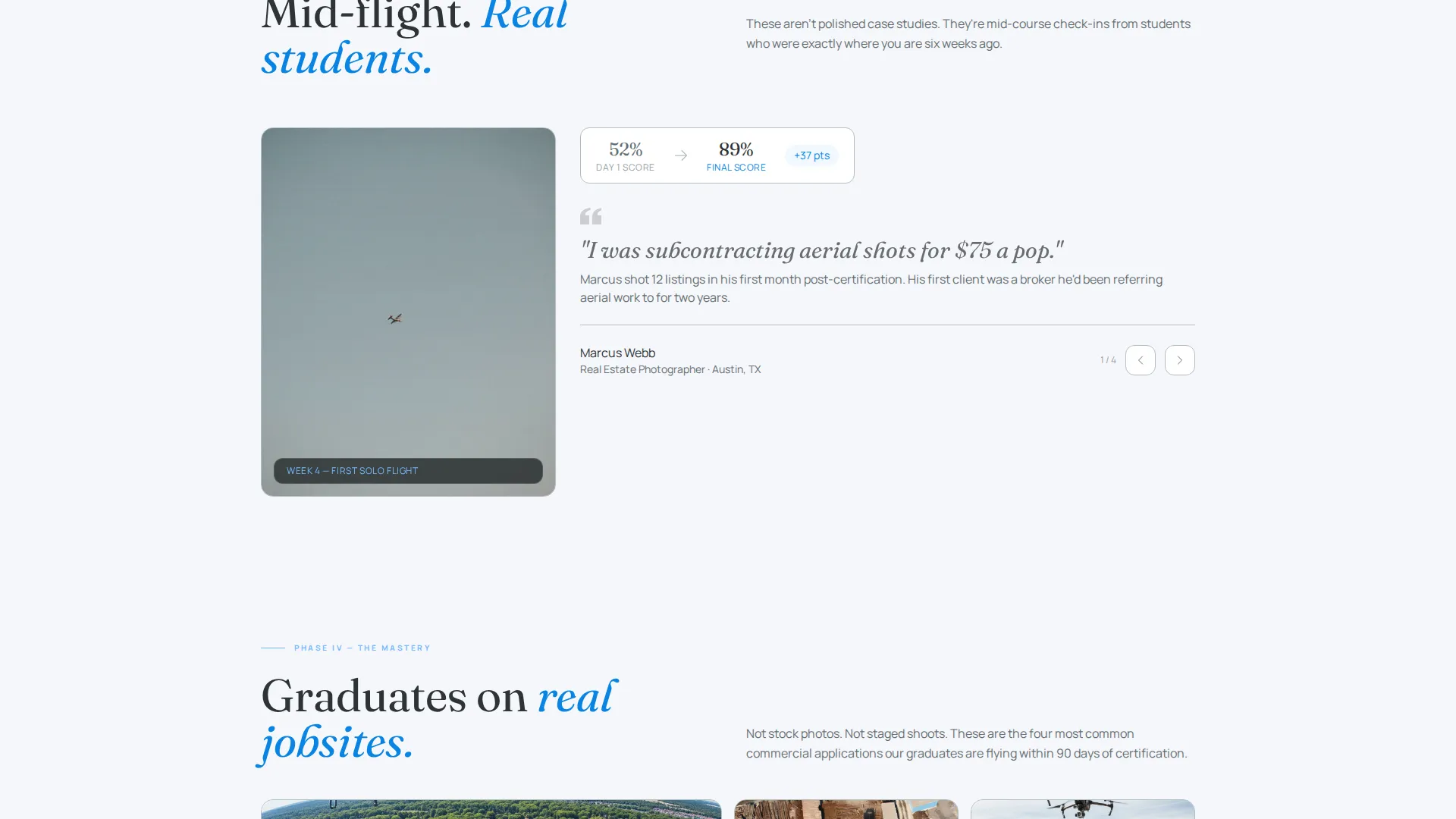 Drone Pilot Course Landing Page Template