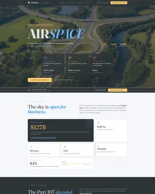 Drone Pilot Course Landing Page Template