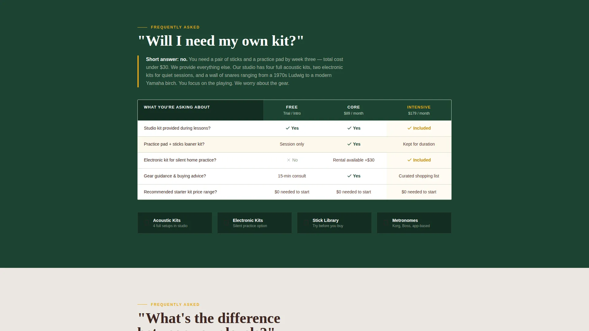 School Landing Page Template with Comparison Tables