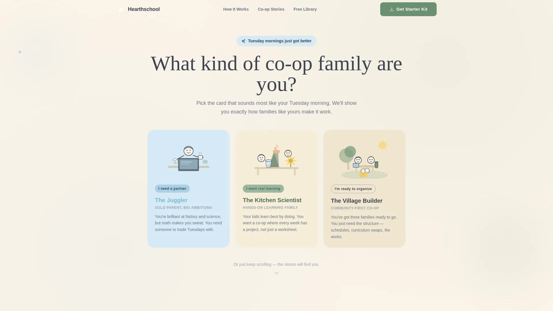 Co-op Landing Page Template for Homeschool Families