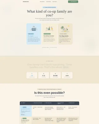 Co-op Landing Page Template for Homeschool Families