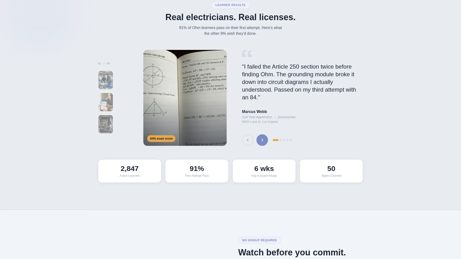 Electrician Training Landing Page Template