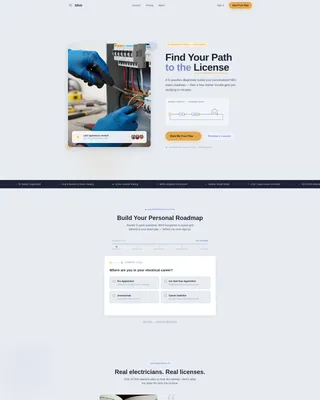 Electrician Training Landing Page Template
