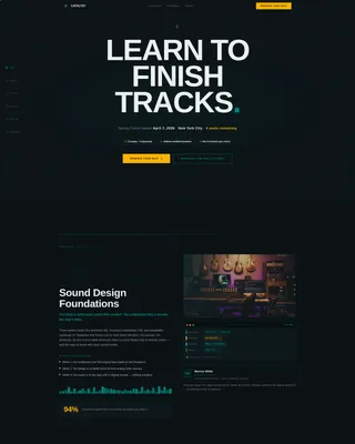 Electronic Music Production School Landing Page