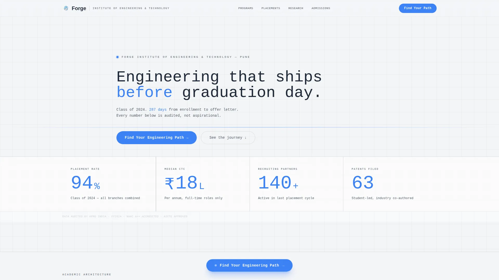 Engineering College Landing Page Template