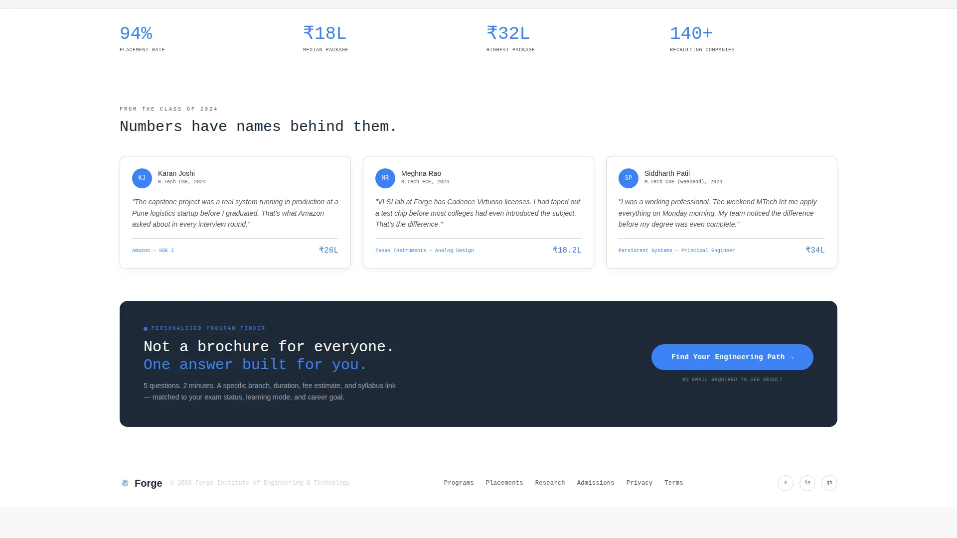 Engineering College Landing Page Template