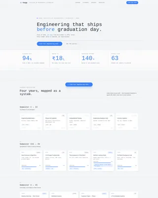 Engineering College Landing Page Template