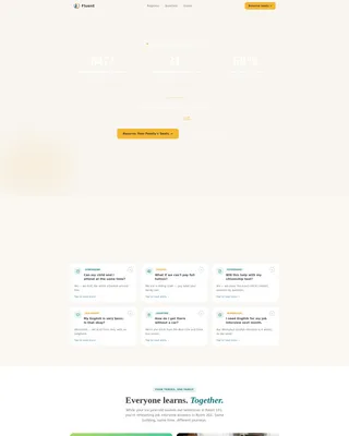 ESL School Landing Page Template for Immigrant Families
