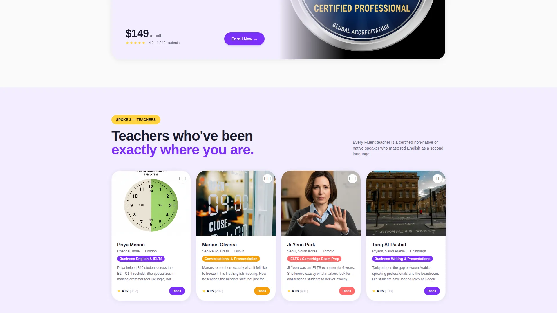 Playful ESL Landing Page Template for English Schools
