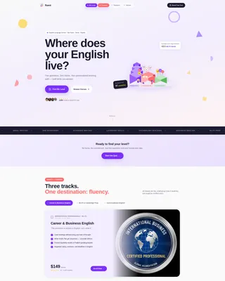 Playful ESL Landing Page Template for English Schools