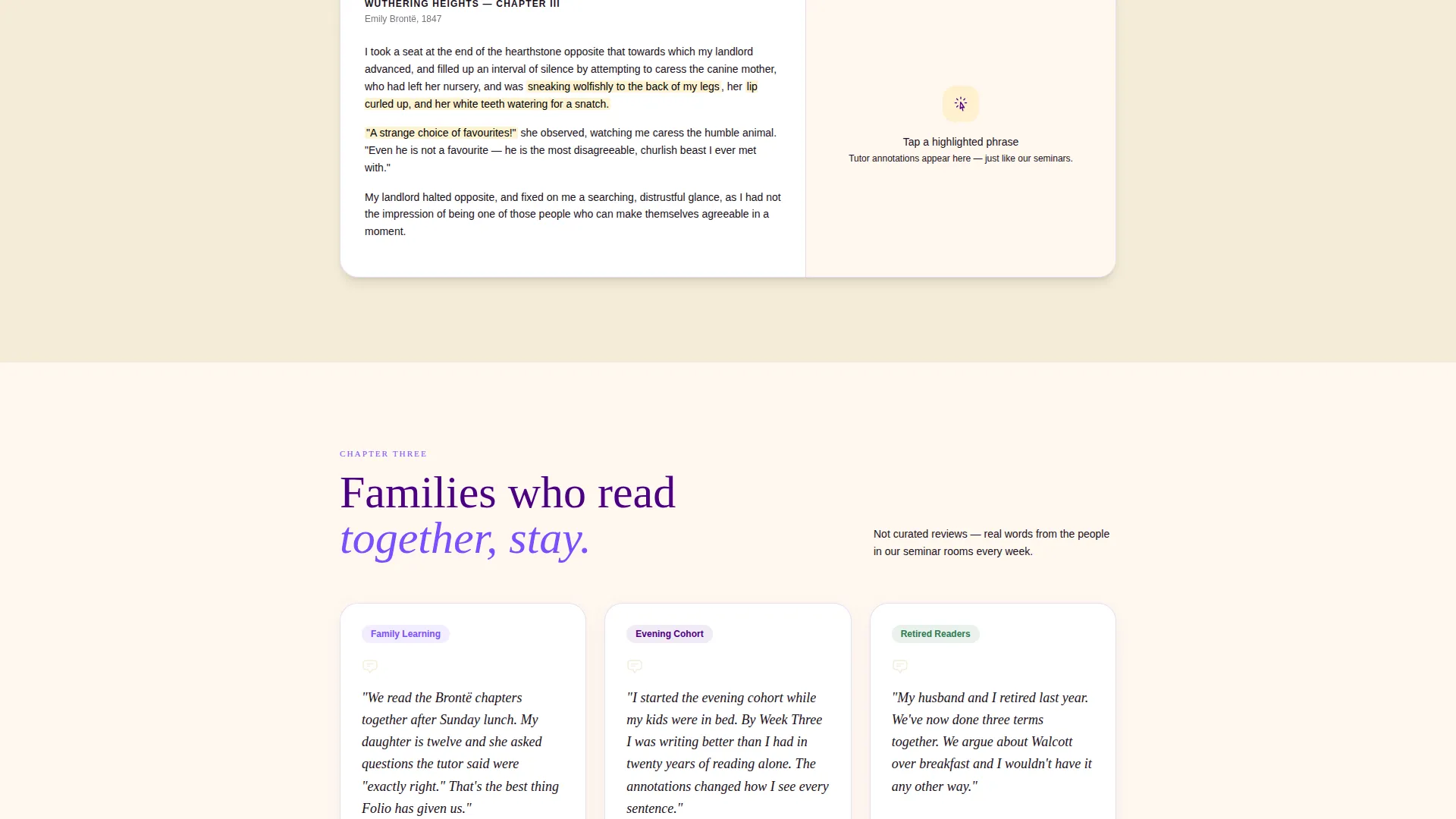 English Literature Online Course Landing Page