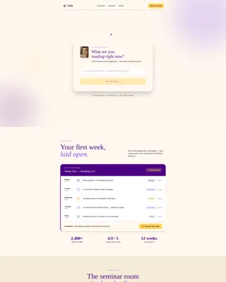 English Literature Online Course Landing Page