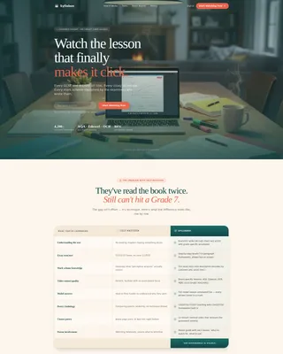 English Literature Video Lesson Landing Page Template