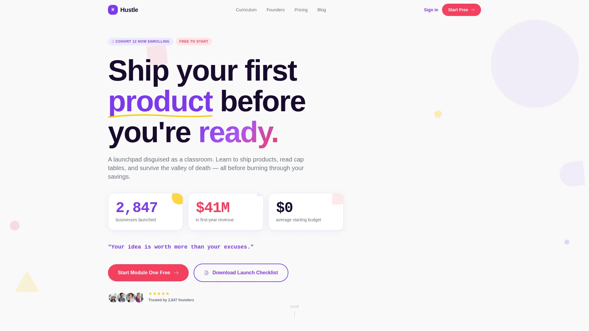 Bold Entrepreneurship Academy Landing Page Template