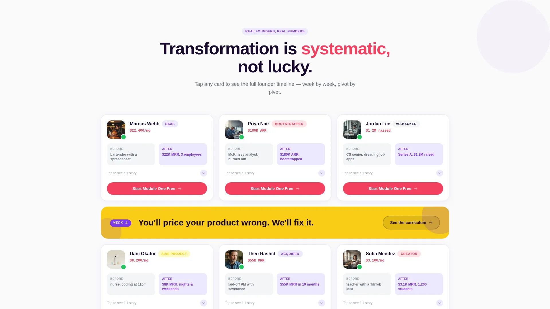 Bold Entrepreneurship Academy Landing Page Template