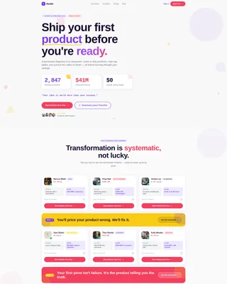 Bold Entrepreneurship Academy Landing Page Template