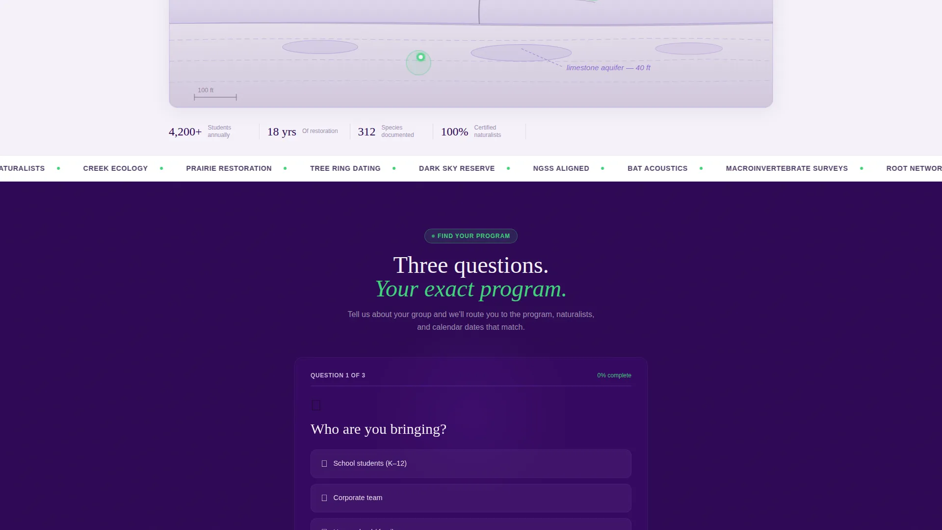 Environmental Education Center Landing Page Template