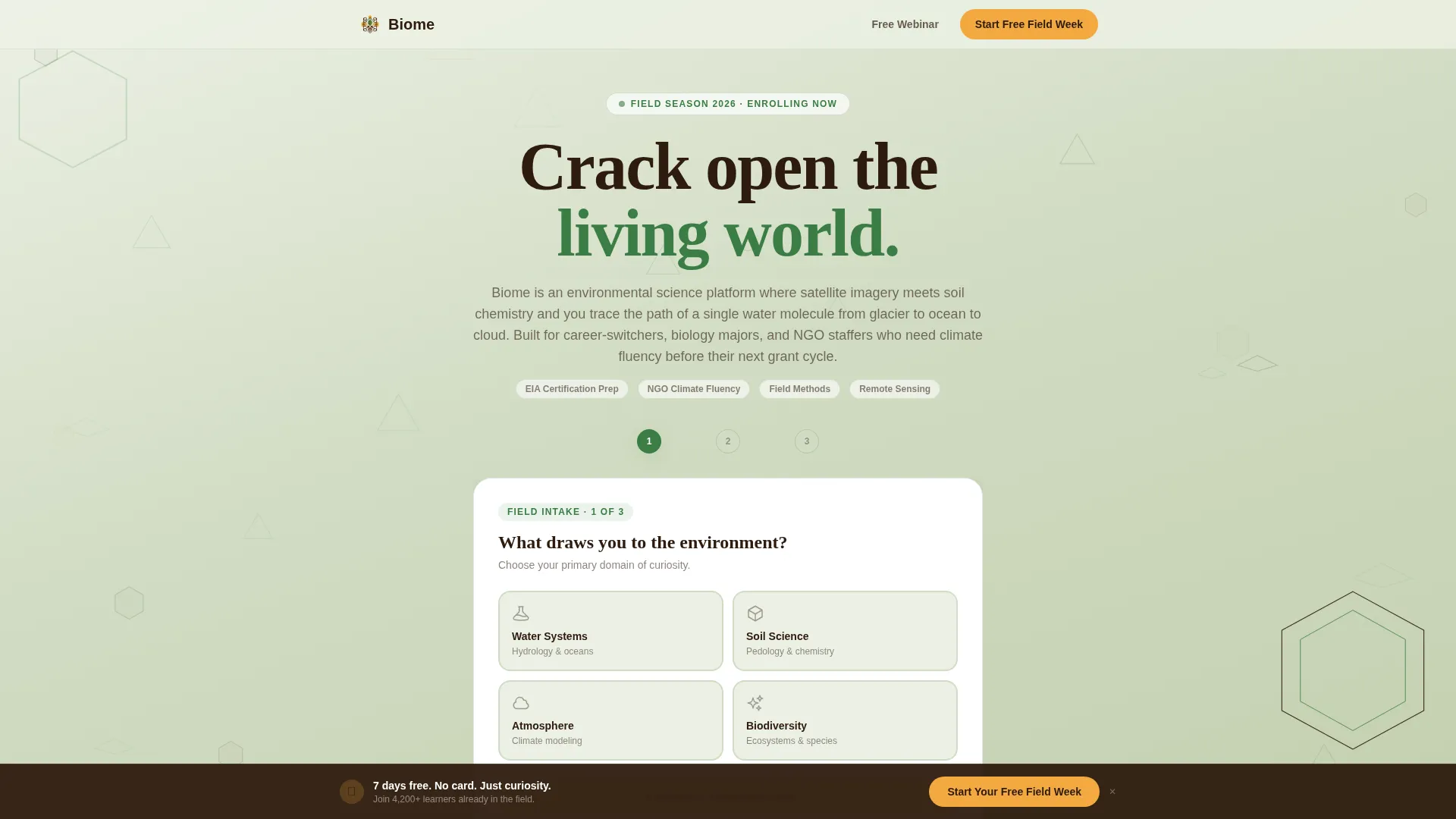 Environmental Science Online Course Landing Page Template