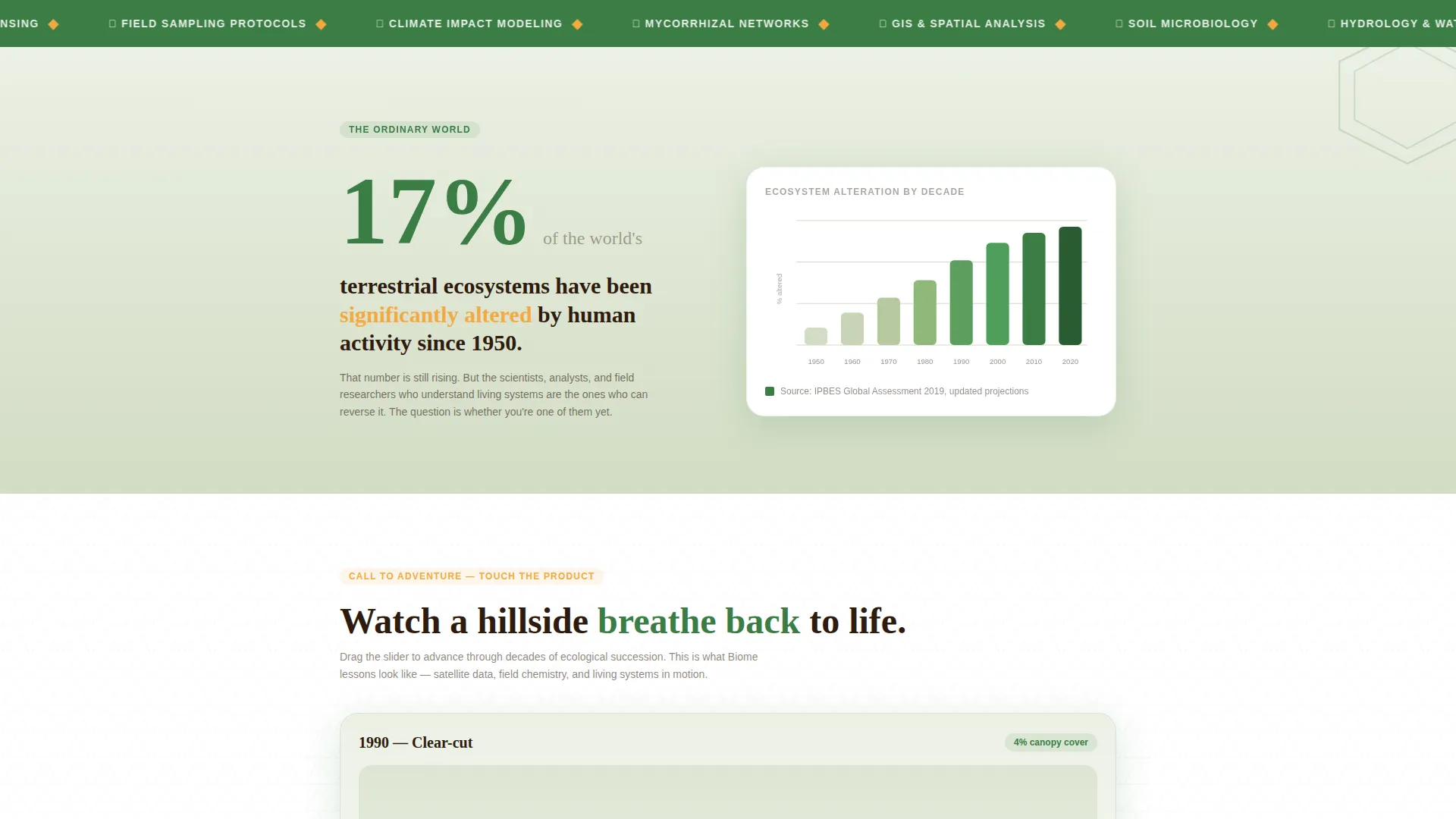 Environmental Science Online Course Landing Page Template