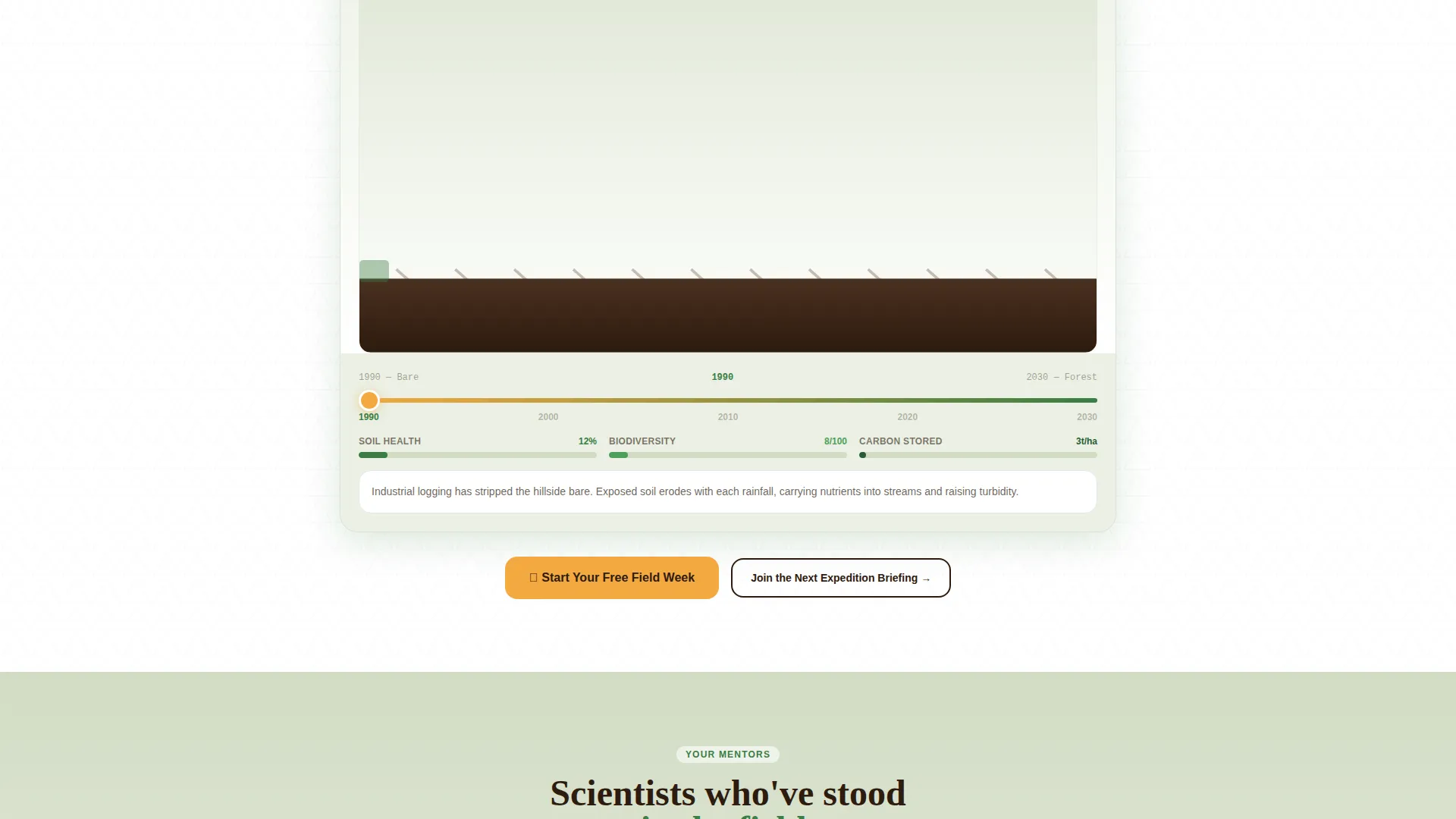 Environmental Science Online Course Landing Page Template