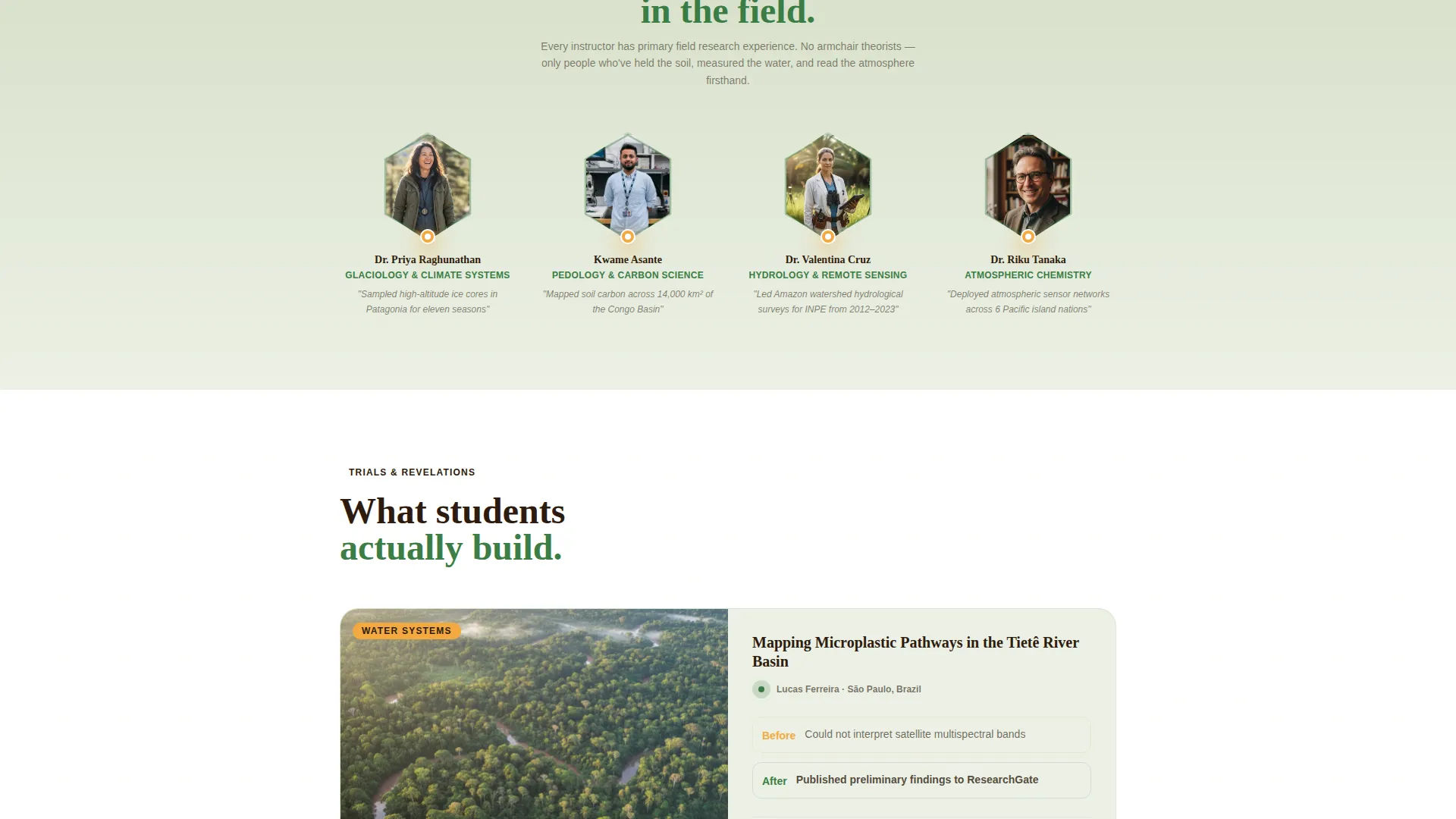 Environmental Science Online Course Landing Page Template
