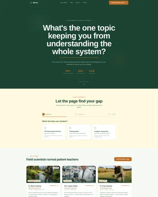 Environmental Science Tutoring Landing Page Template
