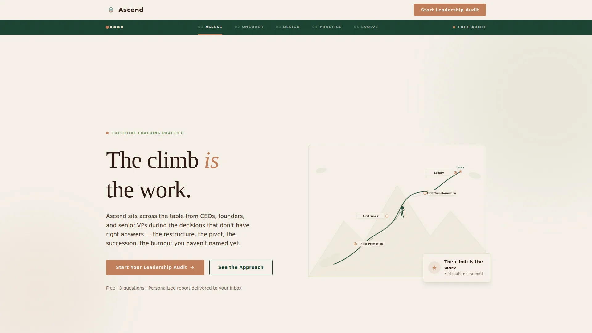 Executive Coaching Landing Page Template