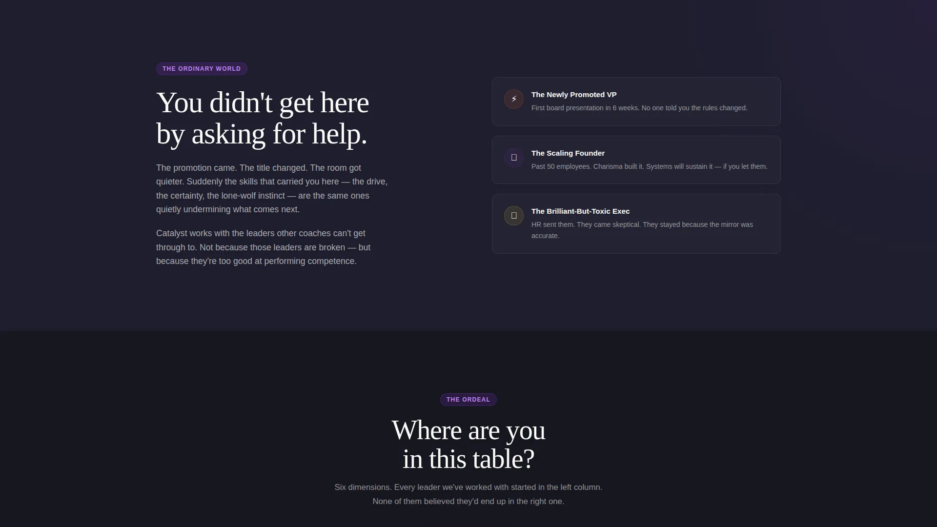 Visionary Executive Coaching Landing Page Template