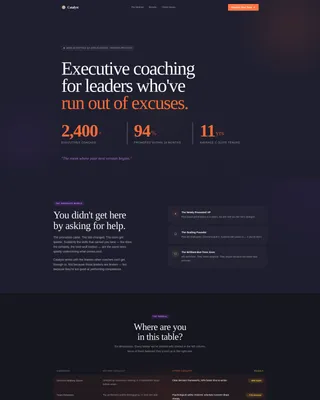 Visionary Executive Coaching Landing Page Template