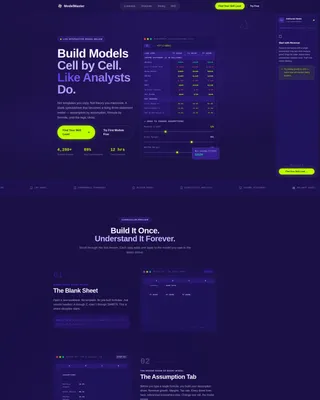 Financial Modeling Course Landing Page Template