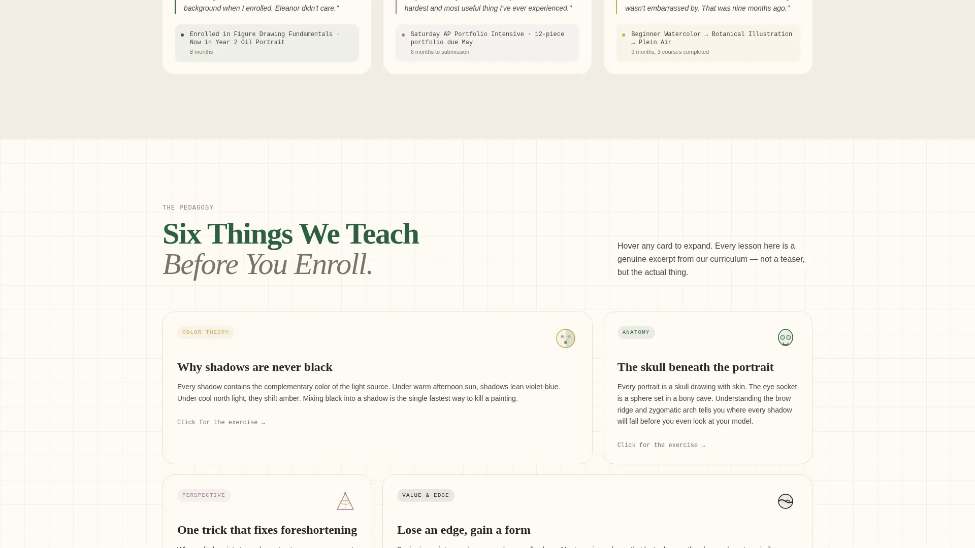 Fine Art Academy Landing Page Template