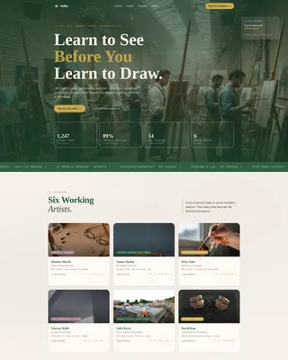 Fine Art Academy Landing Page Template