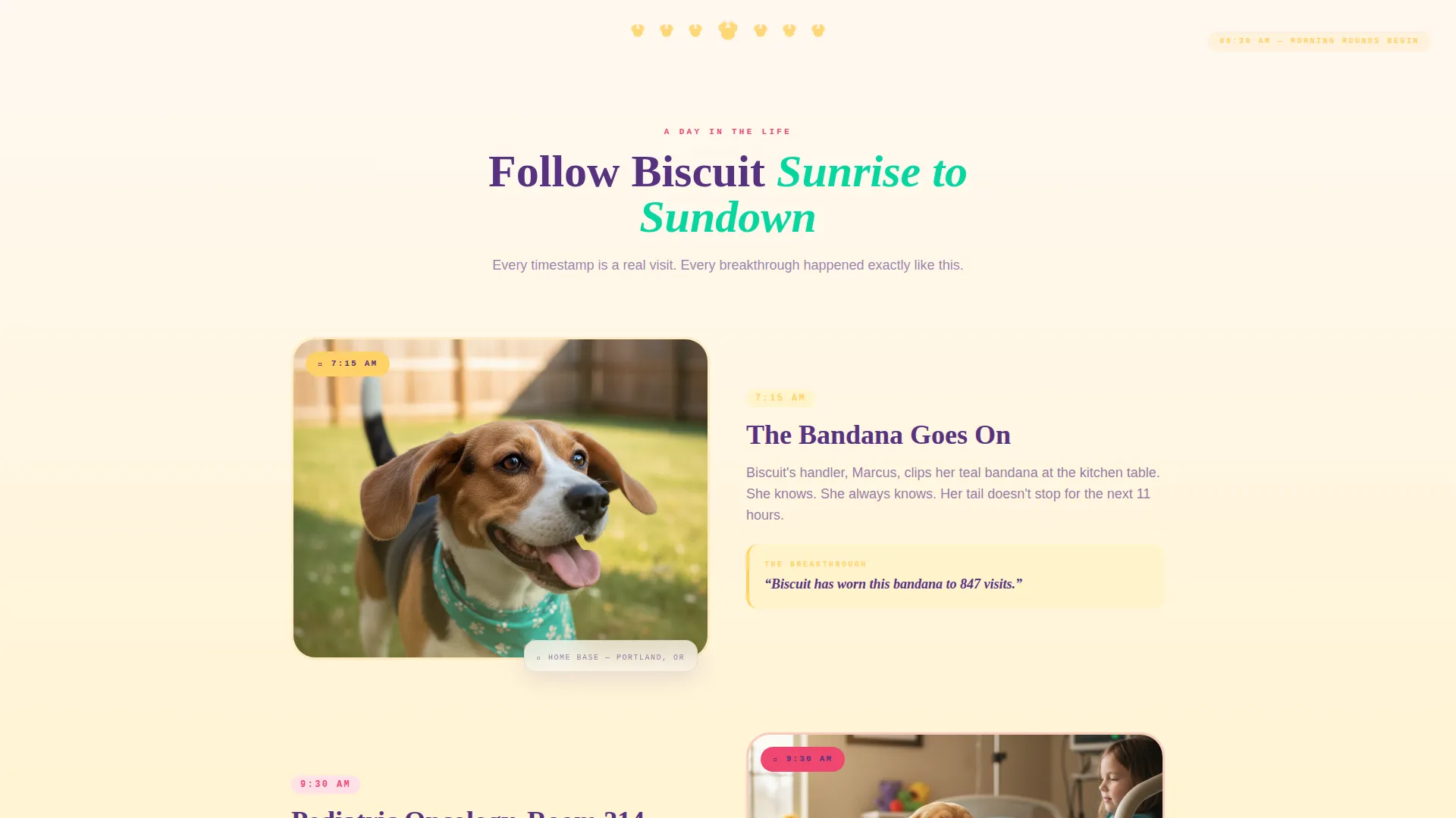 Therapy Dog Organization Landing Page Template