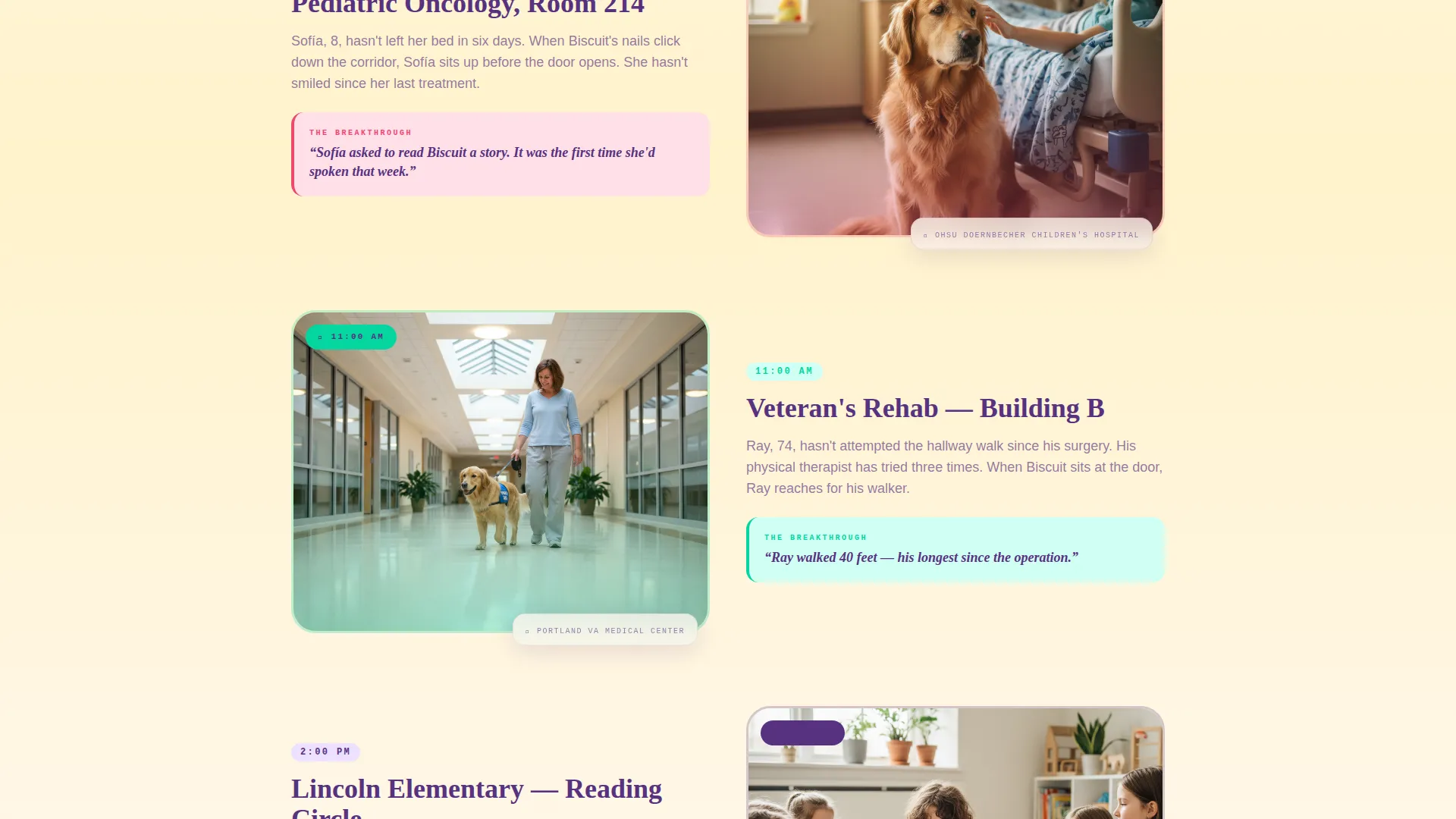Therapy Dog Organization Landing Page Template