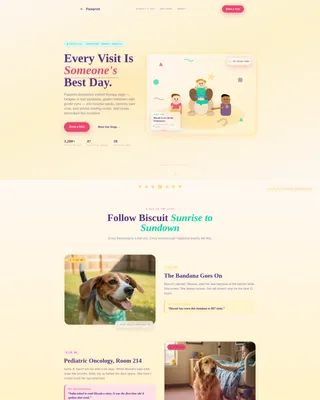 Therapy Dog Organization Landing Page Template