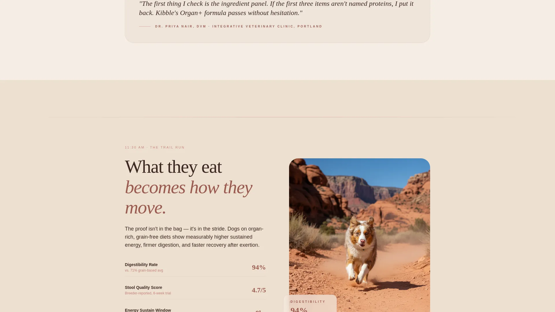 Veterinary Diet Brand Landing Page Template