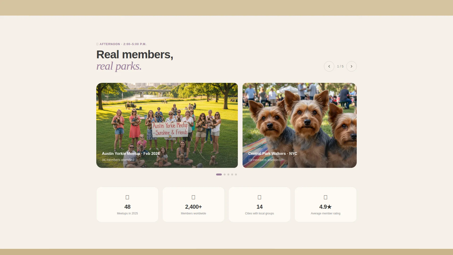 Yorkshire Terrier Community Landing Page Template