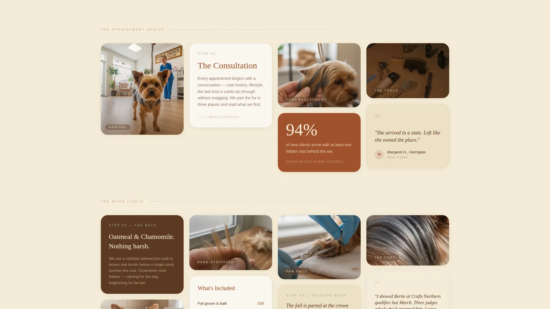 Yorkshire Terrier Grooming Landing Page Template