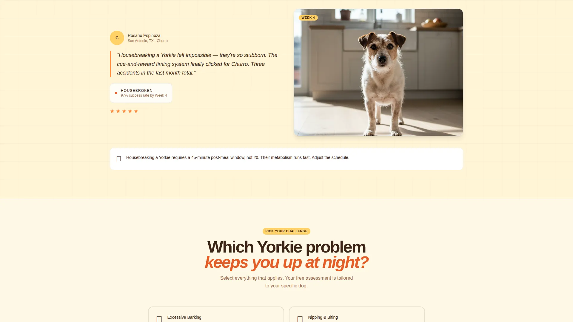 Training Landing Page Template for Pet Coaches