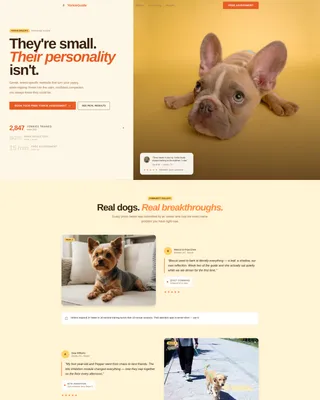 Training Landing Page Template for Pet Coaches